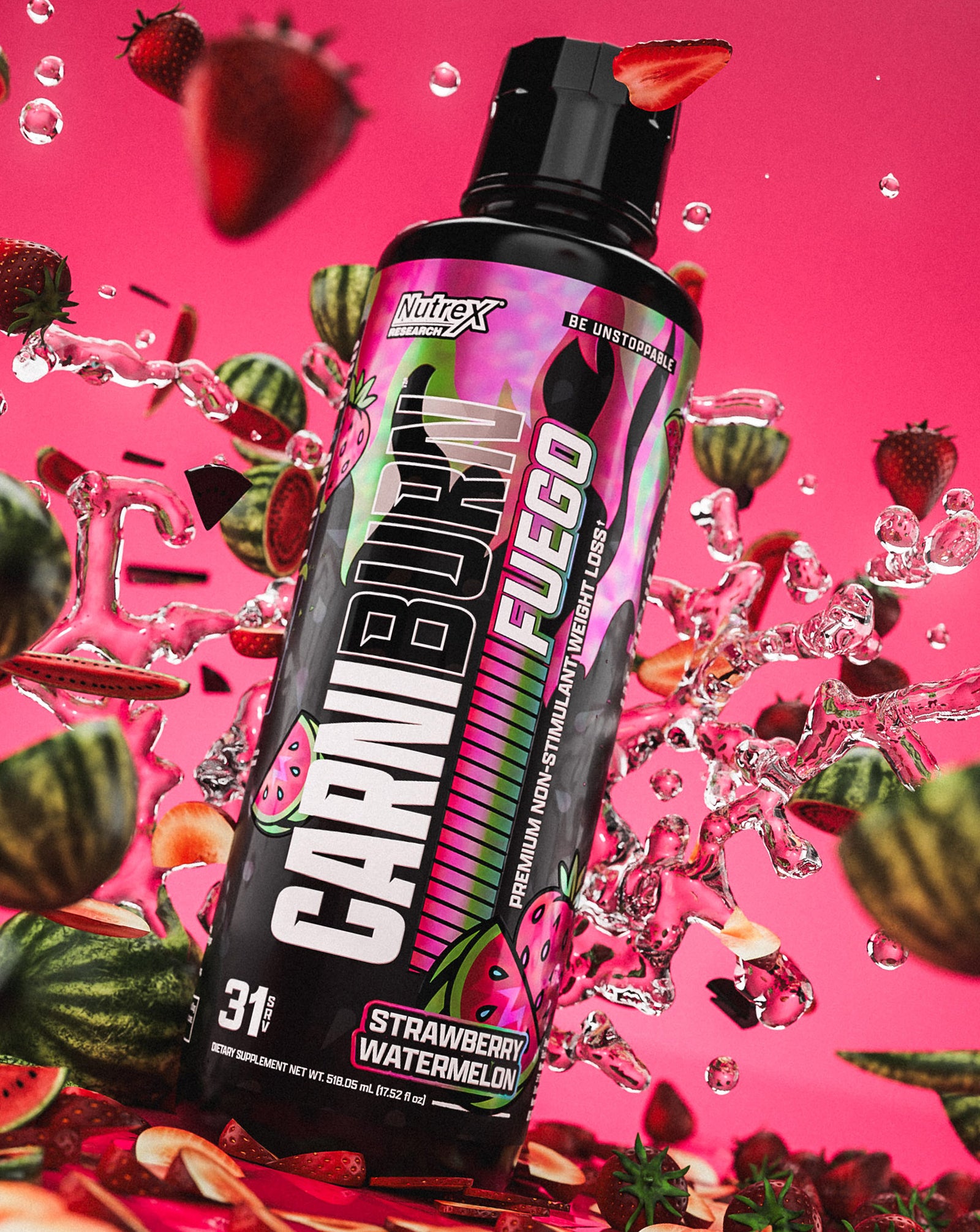 CarniBurn Fuego stimulant-free fat burner bottle