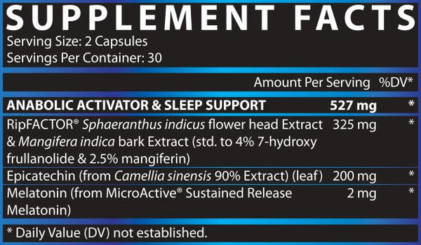 Anabol Nighttime supplement facts