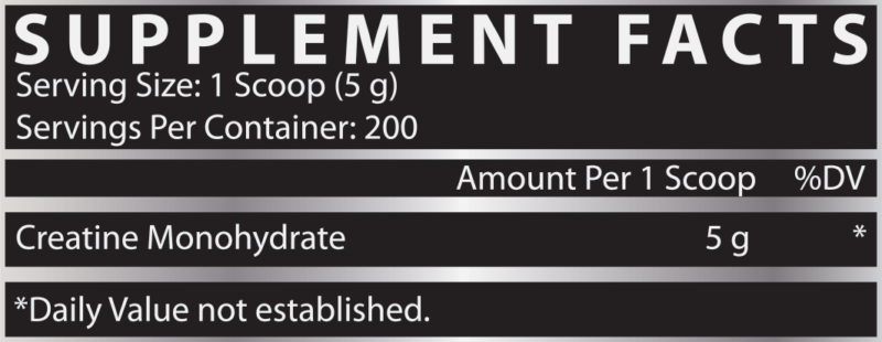 Creatine 300 g Facts