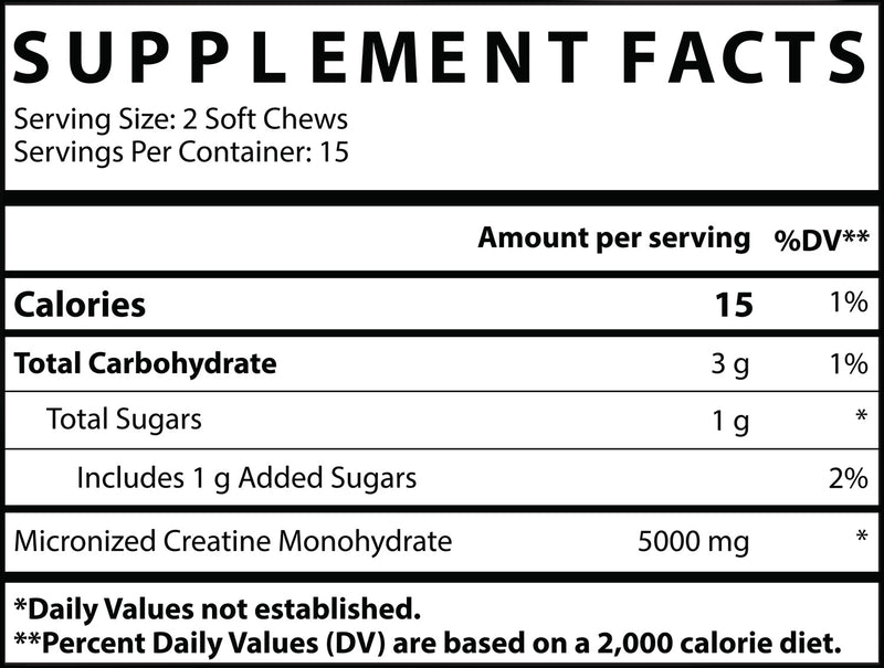 Creatine Soft Chews